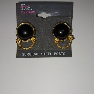 Black and Gold Earrings